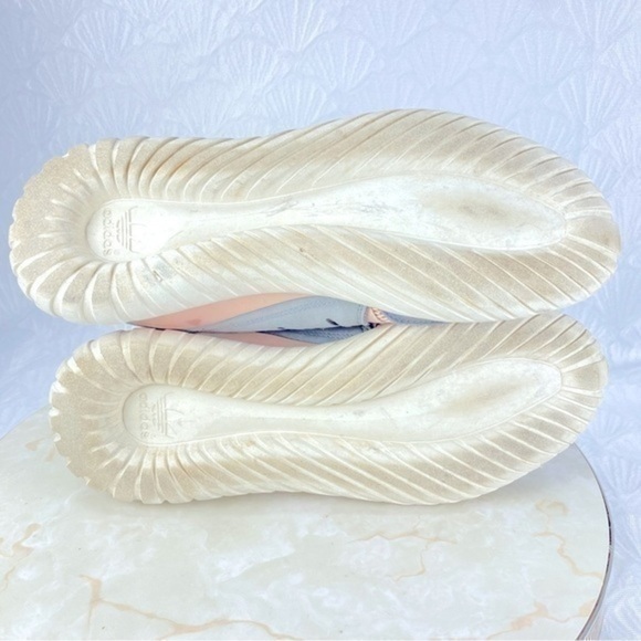 Adidas Tubular Radial Light Orange/Gray Suede Knit Athletic Shoes (size 11) - Picture 10 of 10